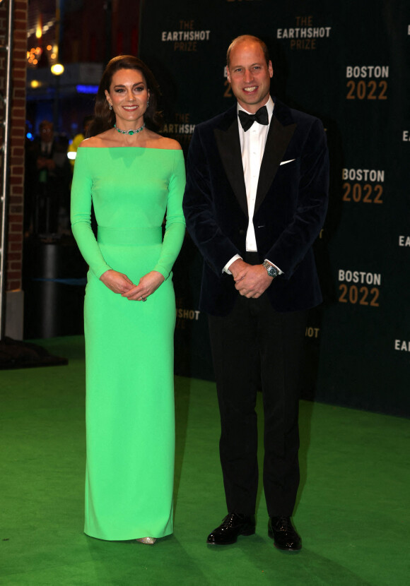 Le prince William, prince de Galles, et Catherine (Kate) Middleton, princesse de Galles, lors de la 2ème cérémonie "Earthshot Prize Awards" au "MGM Music Hall de Fenway" à Boston, le 2 décembre 2022. Au cours de cette soirée, les noms des lauréats seront révélés. 