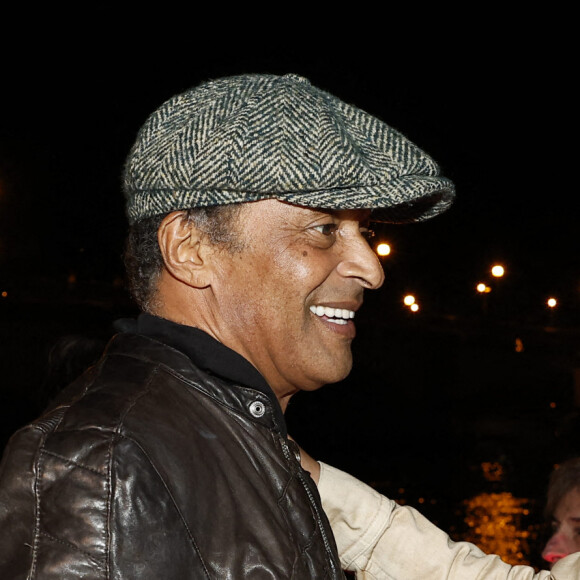 Prix spécial - No web - Joalukas Noah avec son père Yannick Noah lors de la soirée d'anniversaire de Joalukas Noah, fils de Yannick Noah et Isabelle Camus, pour ses 18 ans à Paris le 10 juin 2022. © Cyril Moreau / Bestimage 