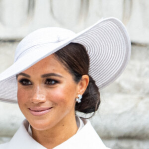 Meghan Markle, duchesse de Sussex - Les membres de la famille royale et les invités lors de la messe célébrée à la cathédrale Saint-Paul de Londres, dans le cadre du jubilé de platine (70 ans de règne) de la reine Elisabeth II d'Angleterre. Londres, le 3 juin 2022. 