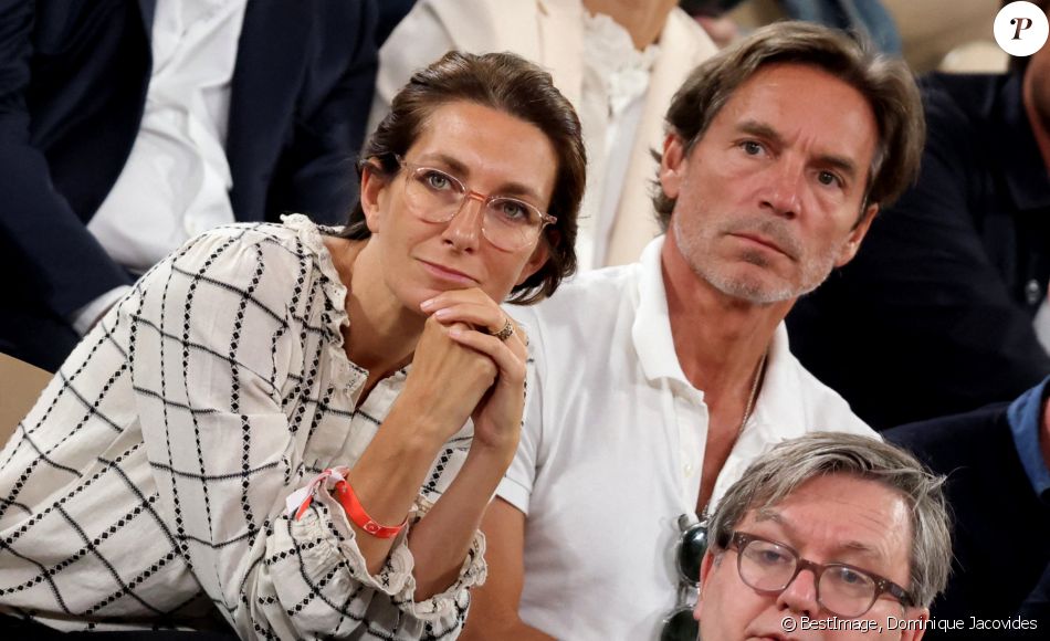 Anne-Claire Coudray et son compagnon Nicolas Vix en tribune (jour 13