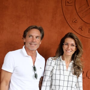 Nicolas Vix et sa compagne Anne-Claire Coudray au village (jour 13) lors des Internationaux de France de Tennis de Roland Garros 2022 à Paris, France, le 3 juin 2022. © Dominique Jacovides/Bestimage