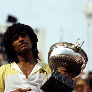 Archives - Victoire de Yannick Noah en finale de Roland Garros face au suédois Mats Wilander, le 5 juin 1983. © Tennis Magazine / Panoramic / Bestimage 