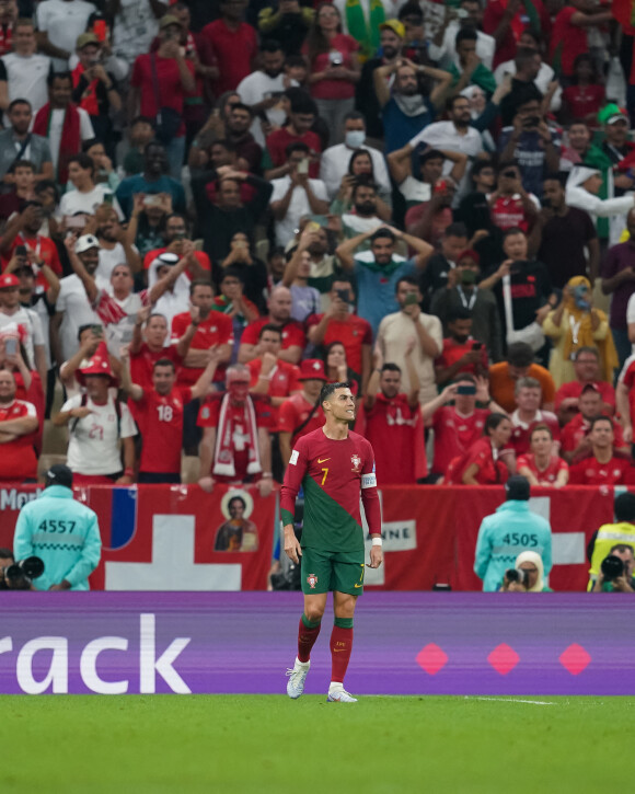 Cristiano Ronaldo - Match "Portugal - Suisse (6-1)" lors de la Coupe du Monde 2022 au Qatar, le 6 décembre 2022. © Florencia Tan Jun/Sport Press Photo via Zuma Press/Bestimage