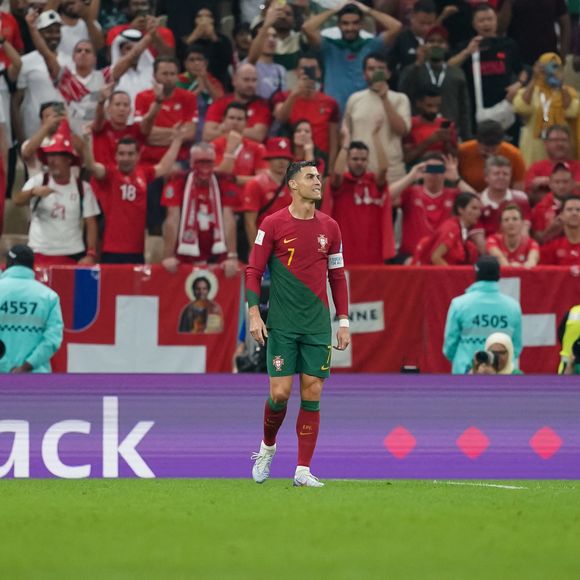 Cristiano Ronaldo - Match "Portugal - Suisse (6-1)" lors de la Coupe du Monde 2022 au Qatar, le 6 décembre 2022. © Florencia Tan Jun/Sport Press Photo via Zuma Press/Bestimage