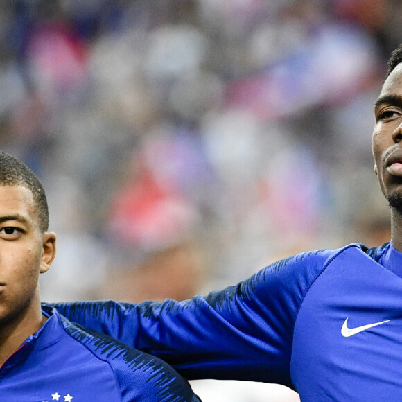 Kylian Mbappé et Paul Pogba lors du match de ligue des nations opposant la France à l'Allemagne au stade de France à Saint-Denis, Seine Saint-Denis, France, le 16 octobre 2018. La France a gagné 2-1. © Pierre Perusseau/Bestimage