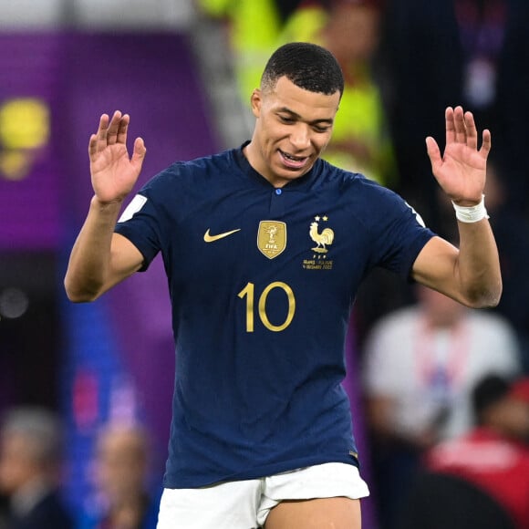 Kylian Mbappé - Match de football de la Coupe du Monde FIFA Qatar 2022 : la France bat la Pologne 3 à 1 en 8ème de finale au Al Thumama Stadium à Doha le 4 décembre 2022. © Philippe Perusseau / Bestimage