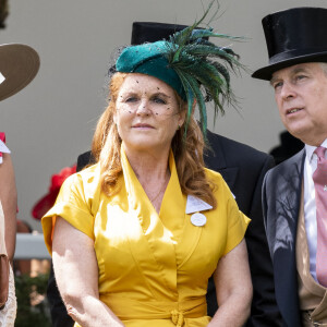 Le prince Andrew, duc d'York, Sarah Ferguson lors des courses de chevaux à Ascot le 21 juin 2019. 