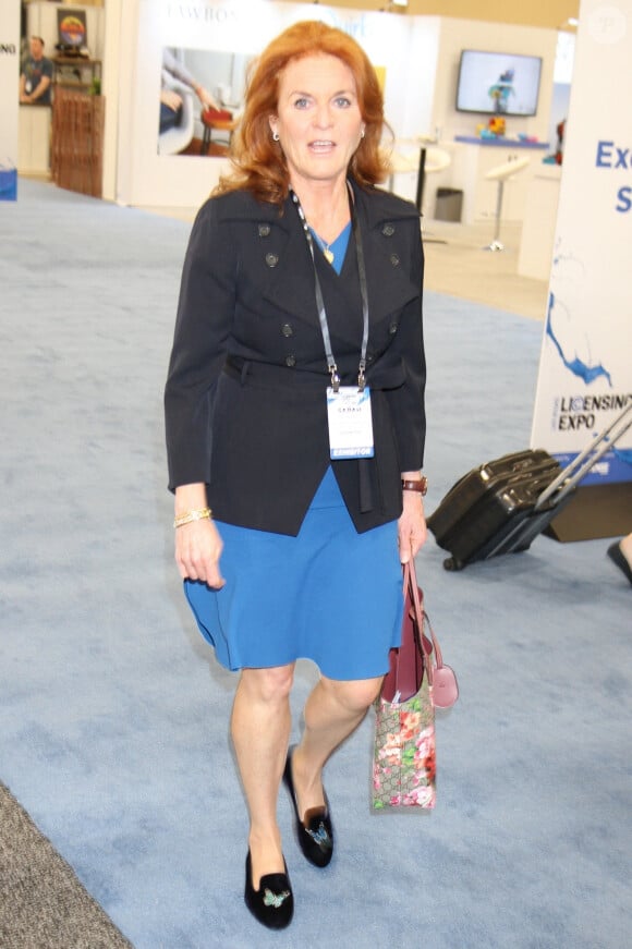 Sarah Ferguson, duchesse d'York présente son livre "Little Red" lors du Licensing Expo 2018 au centre Mandalay Bay Convention à Las Vegas, Nevada, Etats-Unis, le 22 mai 2018. 