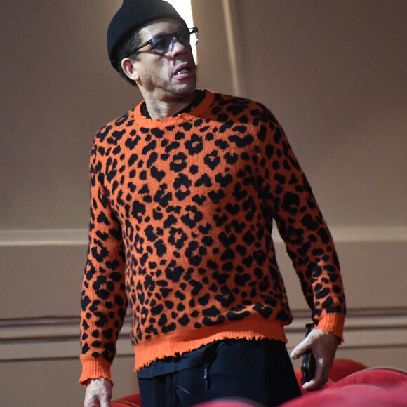 Semi-exclusif - JoeyStarr - Générale de la pièce "Cette petite musique que personne n'entend", écrite et interprétée par C. Fontaine et mise en scène par JoeyStarr, bande son réalisée par C.Killer au Palais des Glaces à Paris le 5 décembre 2022. © Veeren/Bestimage 