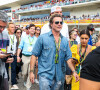 Brad Pitt lors du Grand Prix de Formule 1 (F1) des États-Unis à Austin.