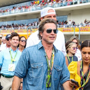 Brad Pitt lors du Grand Prix de Formule 1 (F1) des États-Unis à Austin.
