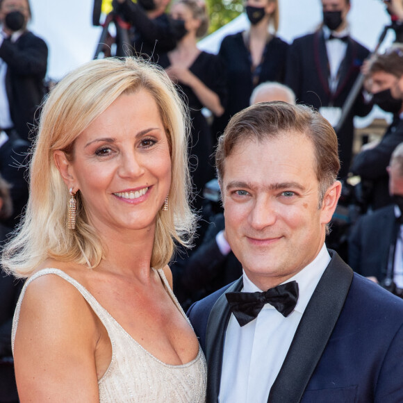 Laurence Ferrari et son mari renaud Capuçon - Montée des marches du film " Benedetta " lors du 74ème Festival International du Film de Cannes. Le 9 juillet 2021 © Borde-Jacovides-Moreau / Bestimage 