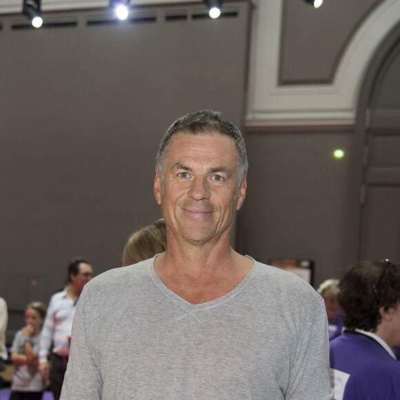 Exclusif - Bruno Gaccio lors de la 15ème édition du "Challenge Laurette Fugain - Tournoi des Personnalités" au Grand Palais à Paris. Sous le patronage du Ministère de la Santé, le salon d'Honneur du Grand Palais a accueilli l'Association Laurette Fugain pour célébrer son 15ème anniversaire. Une journée exceptionnelle pendant laquelle entreprises, partenaires, bénévoles, personnalités et grand public ont découvert l'ensemble des animations mises en place et ont pu participer au Challenge Laurette Fugain autour de l'Autre Pétanque®. Paris, le 7 octobre 2017. © Gorassini-Perusseau/Bestimage