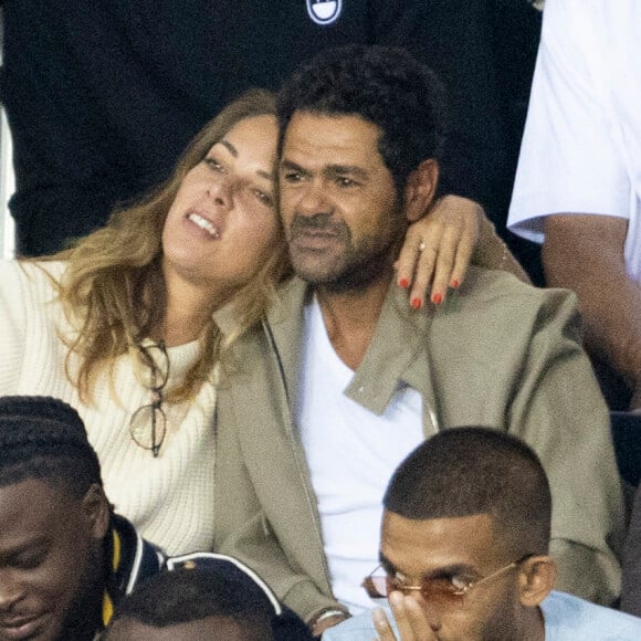 Mélissa Theuriau et son mari Jamel Debbouze - People assistent au match aller de la Ligue des Champions entre le Paris Saint-Germain et la Juventus (2-1) au Parc des Princes à Paris le 6 septembre 2022. 