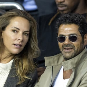 Mélissa Theuriau et son mari Jamel Debbouze - People assistent au match aller de la Ligue des Champions entre le Paris Saint-Germain et la Juventus (2-1) au Parc des Princes à Paris le 6 septembre 2022. 