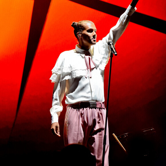 Concert de Stromae au festival Rock en Seine dans le parc de Saint Cloud le 28 août 2022. 