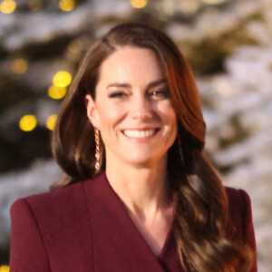 Catherine (Kate) Middleton, princesse de Galles, arrive pour le "Together at Christmas" Carol Service à l'abbaye de Westminster à Londres, Royaume Uni.