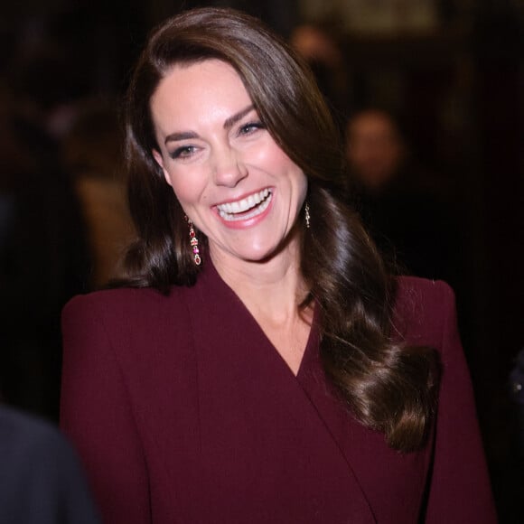 Catherine (Kate) Middleton, princesse de Galles, arrive pour le "Together at Christmas" Carol Service à l'abbaye de Westminster à Londres, Royaume uni, le 15 décembre 2022. 