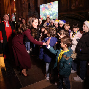 Catherine (Kate) Middleton, princesse de Galles, arrive pour le "Together at Christmas" Carol Service à l'abbaye de Westminster à Londres, Royaume uni, le 15 décembre 2022. 