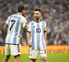 Lionel Messi - Match "Argentine - Croatie (3-0)" lors de la Coupe du Monde 2022 au Qatar, le 13 décembre 2022.