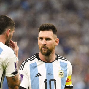 Lionel Messi - Match "Argentine - Croatie (3-0)" lors de la Coupe du Monde 2022 au Qatar, le 13 décembre 2022.