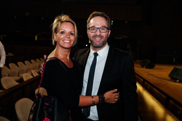 Alexandra Metral et Julien Fébreau, lors de la cérémonie des "Trophées du Sport Automobile 2022" à la Maison de l'Unesco. Paris, le 12 décembre 2022.