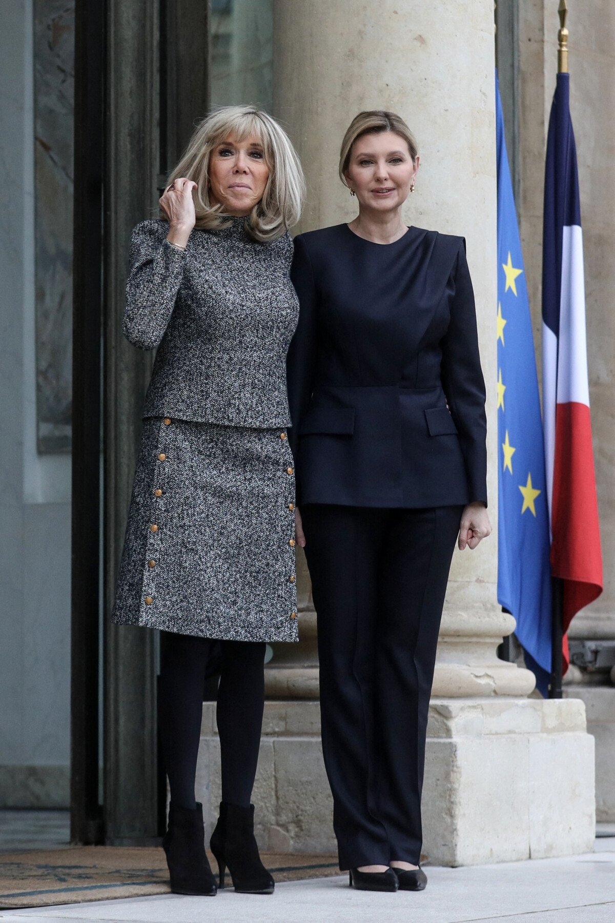 Photo : Brigitte Macron Reçoit La Première Dame De L'Ukraine Olena ...