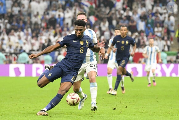 Aurélien Tchouaméni - Match "France - Argentine (3-3 - tab 2-4)" en finale de la Coupe du Monde 2022 au Qatar, le 18 décembre 2022.