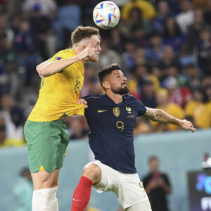 Olivier Giroud - Coupe du Monde de la FIFA, Qatar 2022 : La France bat l'Australie 4 - 1 au Al Janoub Stadium le 22 novembre 2022. © Philippe Perusseau / Bestimage 