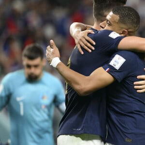 joie des joueurs de l equipe de France apres le but de GIROUD Olivier (FRA) - Match "France - Australie (4-1)" lors de la Coupe du Monde 2022 au Qatar, le 22 novembre 2022. 