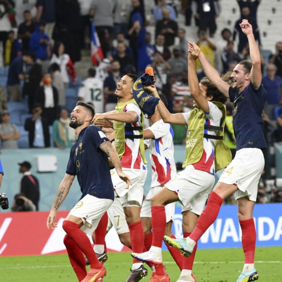 Joie des joueurs de l equipe de France en fin de match GIROUD Olivier (FRA) - Match "France - Australie (4-1)" lors de la Coupe du Monde 2022 au Qatar, le 22 novembre 2022. 