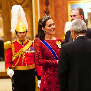 Catherine Kate Middleton, princesse de Galles - La famille royale d'Angleterre lors de la réception des corps diplômatiques au palais de Buckingham à Londres le 6 décembre 2022. 