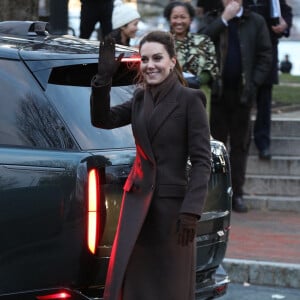 Le prince William, prince de Galles, et Catherine (Kate) Middleton, princesse de Galles, arrivent à Boston lors de leur visite officielle aux Etats-Unis le 1er décembre 2022. 