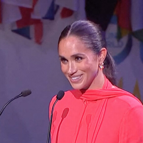 Première allocution publique de Meghan Markle au Royaume-Uni depuis le Megxit. Meghan Markle, duchesse de Sussex, lors du "One Young World Summit 2022" à Manchester, le 5 septembre 2022. © JLPPA/Bestimage 