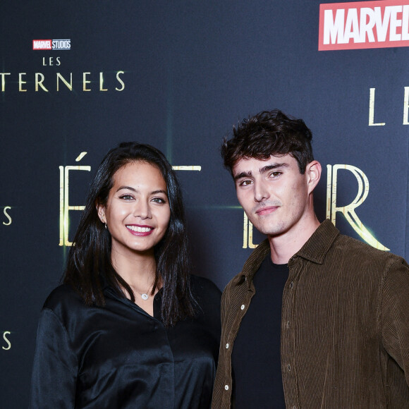 Vaimalama Chaves (Miss France 2019) et Nicolas Fleury - Avant première du film Marvel "Les Eternels" au Grand Rex à Paris le 2 novembre 2021. © Pierre Perusseau/Bestimage