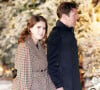 La princesse Eugenie d'York et son mari Jack Brooksbank, arrivent pour le "Together at Christmas" Carol Service à l'abbaye de Westminster à Londres, Royaume uni, le 15 décembre 2022.