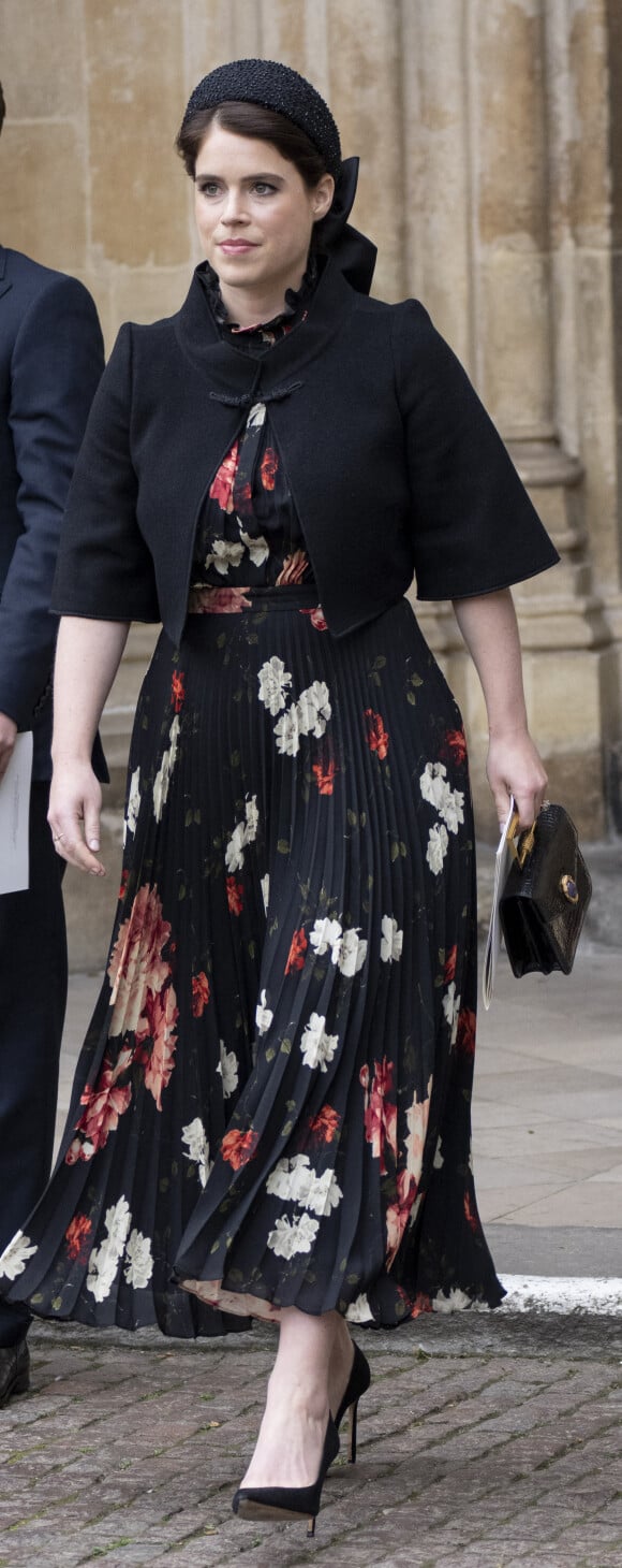 La princesse Eugenie d'York - Service d'action de grâce en hommage au prince Philip, duc d'Edimbourg, à l'abbaye de Westminster à Londres, le 29 mars 2022. Le prince Philip, duc d'Edimbourg, est décédé le 9 avril 2021.