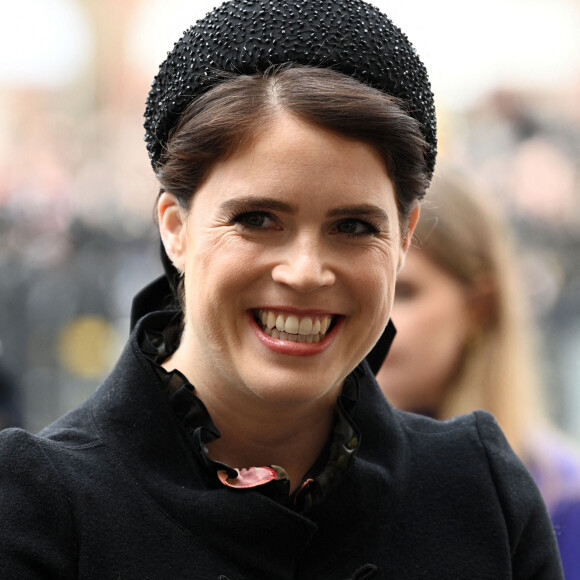 La princesse Eugenie d'York - Service d'action de grâce en hommage au prince Philip, duc d'Edimbourg, à l'abbaye de Westminster à Londres, le 29 mars 2022. Le prince Philip, duc d'Edimbourg, est décédé le 9 avril 2021.