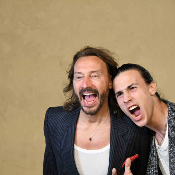 Bob Sinclar avec son fils Raphaël Le Friant - Soirée LuisaViaRoma for UNICEF Winter Gala à Saint-Barthélemy, le 29 décembre 2022.