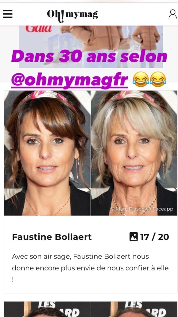 Faustine Bollaert dans 30 ans, incroyable photo