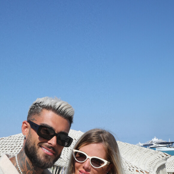 Exclusif - Thibault Garcia et sa compagne Jessica Thivenin (Les Marseillais) - Hublot fête l'arrivée de la nouvelle Big Bang Unico à la boutique de Saint-Tropez au restaurant Verde Beach à Ramatuelle, Côte d'Azur, France, le 12 juillet 2022. © Luc Boutria/Nice Matin/Bestimage 
