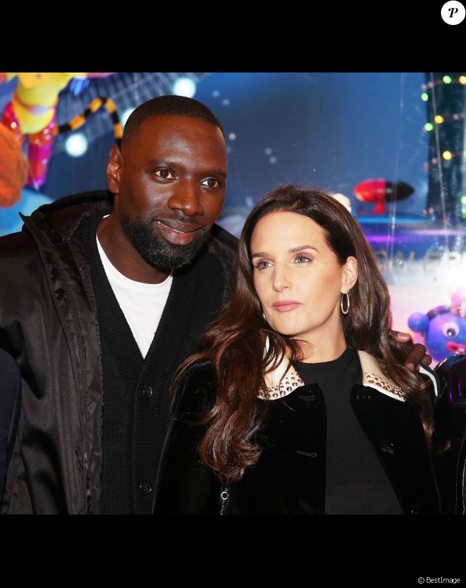 Omar Sy et sa femme Hélène - Lancement de "1,2,3... Noël" lors de l'inauguration des vitrines et du sapin de Noël 2021 des Galeries Lafayette Haussmann 2021 à Paris. Le 17 novembre 2021