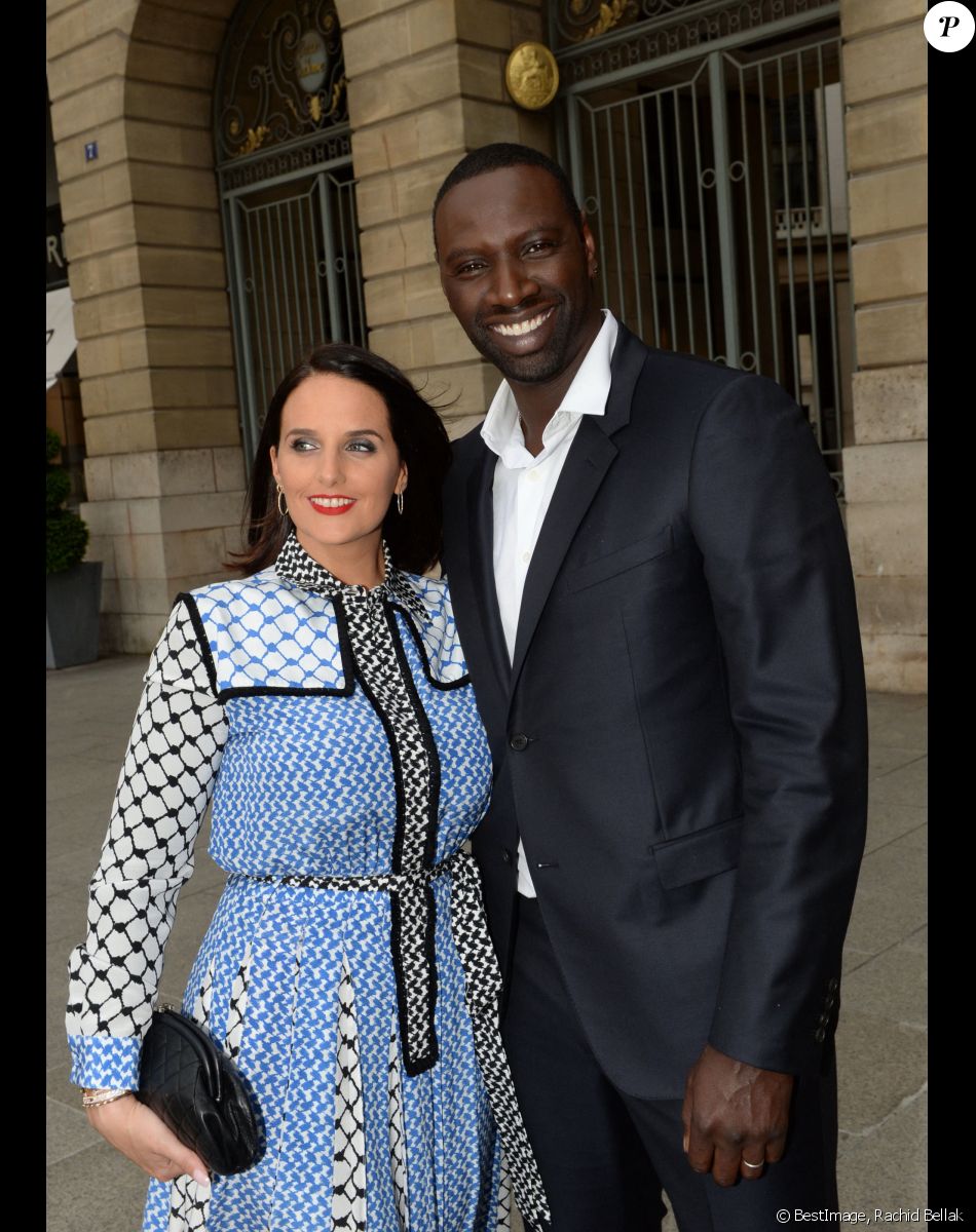 Omar Sy et sa femme Hélène - Inauguration de la boutique Audemars Piguet, 15 rue Royale, et présentation de la nouvelle collection Royal Oak Yellow Gold, à Paris, le 26 mai 2016. © Rachid Bellak/Bestimage