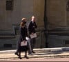 Le prince William, duc de Cambridge, et le prince Harry, duc de Sussex, Sorties des funérailles du prince Philip, duc d'Edimbourg à la chapelle Saint-Georges du château de Windsor, Royaume Uni, le 17 avril 2021. 