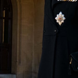 Le prince Charles, prince de Galles, la princesse Anne - Arrivées aux funérailles du prince Philip, duc d'Edimbourg à la chapelle Saint-Georges du château de Windsor, le 17 avril 2021. 