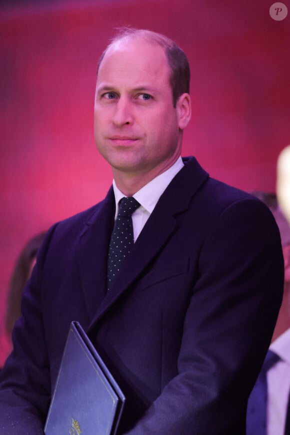 Le prince de Galles William lors de l'illumination de l'Hôtel de Ville à l'occasion de la remise du prix "Earthshot Prize Awards" à Boston. Le 30 novembre 2022