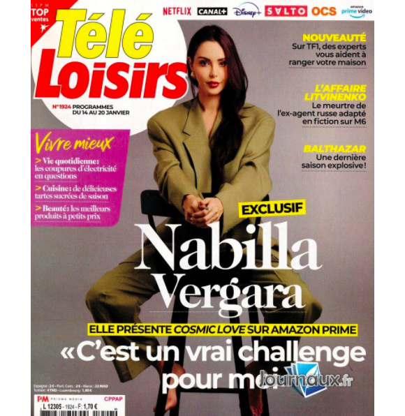 Couverture du magazine "Télé Loisirs" n°1924, paru le 9 janvier 2023.