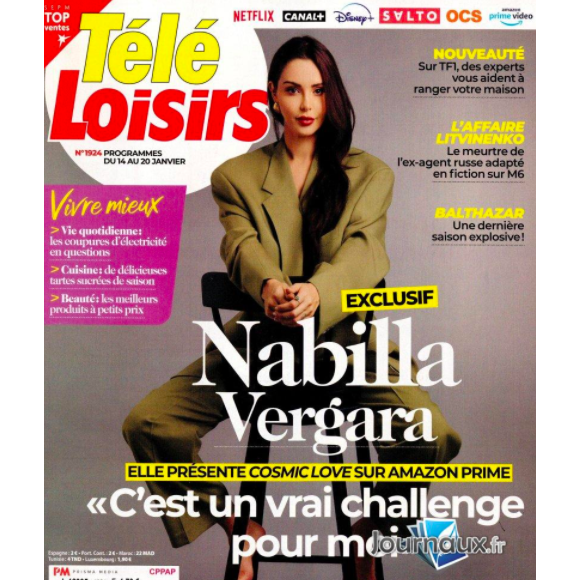 Couverture du magazine "Télé Loisirs" n°1924, paru le 9 janvier 2023.