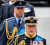 Le roi Charles III d'Angleterre et le prince de Galles William - Arrivées au service funéraire à l'Abbaye de Westminster pour les funérailles d'Etat de la reine Elizabeth II d'Angleterre.