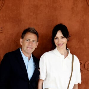 Théma - Les amoureux de Roland Garros - Géraldine Maillet et son compagnon Daniel Riolo au village (jour 9) lors des Internationaux de France de Tennis de Roland Garros 2022 à Paris, France, le 30 mai 2022. © Dominique Jacovides/Bestimage